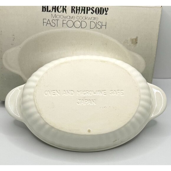 Black Rhapsody Microwave Cookware Fast Food Dish - Floral Pattern Oven & Microwa - Picture 3 of 9